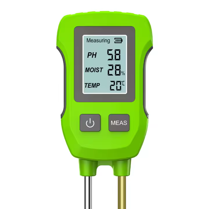 Probador de suelo 3 en 1, pantalla LCD, medidor de temperatura de humedad del PH del suelo, Detector de suelo portátil con retroiluminación para plantas de flores y jardín - 1