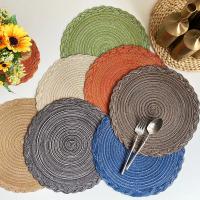 Mantel de Mesa de Ramie Tejido Antideslizante Posavasos de Comedor con Estilo de Mesa Redonda - details 4