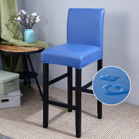 Funda impermeable para silla de Bar de PU con respaldo, fundas para sillas de comedor, muebles extraíbles, funda para asiento de silla alta, parte inferior elástica - details 10