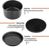 Juego de accesorios para freidora de aire de 7 pulgadas, rejilla para vapor de acero inoxidable, plato para Pizza, 6 unidades - details 5