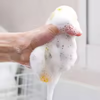 Esponja de doble cara para lavar platos, cepillo para lavar platos, sartén, olla, esponjas de limpieza del hogar, herramientas de cocina reutilizables, 10 piezas - details 8