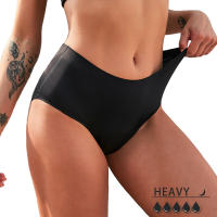 Ropa interior menstrual femenina de 4 capas de gran tamaño con absorción de flujo pesado, ropa interior fisiológica a prueba de fugas, 1 pieza. - details 19