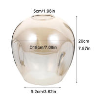 Pantalla de Cristal de coñac, reemplazo de cubierta de pantalla de lámpara decorativa para luces colgantes simples, accesorio de pantalla de lámpara, anillo fijo - details 2