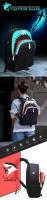 Mochila de Moda para Portátil USB con Luminosidad Nocturna en Forma de Tiburón Bolsa de Pecho para Estudiantes Mochila de Viaje para Adolescentes - details 0