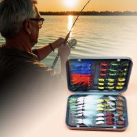 54 piezas/kit de anzuelos de pesca con mosca, surtido de señuelos con mosca, incluye moscas secas y húmedas, ninfas para trucha, salmón, Steelhead, pesca con mosca con caja - details 4