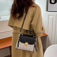 Bolso de Hombro de Lujo para Mujer Nuevo Diseño de Cuero PU Bolso Cruzado de Estilo Mensajero con Patrón a Cuadros para Mujer Bolso de Mano de Moda - details 1