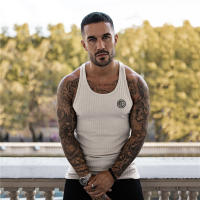 Summer Casual Fashion Knitted Tank Tops Men Breathable Quick Dry Sleeveless T-Shirt Stripes Slim Fit Vest Gym Fitness Clothing - details 18