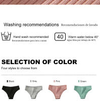 Bragas de algodón de Color liso para mujer, ropa interior Sexy, lencería de talla grande, 4 unidades por juego, máxima comodidad - details 2