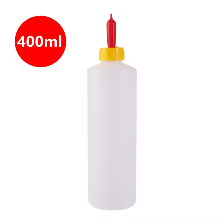 Botella de ordeño de cordero de 400ml/500ml de capacidad, bebedero de pezón, lechón de plástico, bebedero de alimentación de oveja y cabra, equipo veterinario, 1 unidad - 1