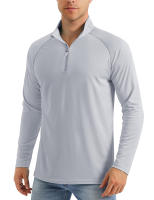 MAGCOMSEN men's long sleeve sun shirts upf 50+ tees 1/4 zip up fishing running rash guard t-shirts - details 33