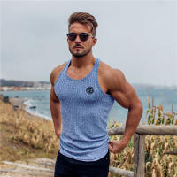 Summer Casual Fashion Knitted Tank Tops Men Breathable Quick Dry Sleeveless T-Shirt Stripes Slim Fit Vest Gym Fitness Clothing - details 8