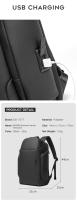 Mochila de Gran Capacidad para Hombres BANGE 2023 Impermeable de 15.6 Pulgadas con Interfaz USB para Carga Bolsa de Viaje Material Principal de la Mochila - details 10