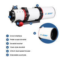 Telescopio SVBONY SV550 con Lente Triple APO F6 de 80mm y Corrector de Campo SV209 para Astrofotografía de Cielo Profundo bundle de 1.0X - details 14