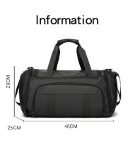 Bolsa de gimnasio para Fitness con bolsillo para zapatos, entrenamiento deportivo, equipaje de corta distancia, bolsos de hombro, bolsa de viaje grande seca y húmeda para viajes al aire libre - details 0