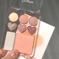 Paleta de Sombras de Ojos en Forma de Corazón 8 Colores de Brillo Perlado - details 5