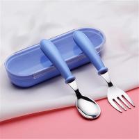 Juego de Cubiertos Pequeños de Acero Inoxidable 3 Piezas de Cuchara y Garfillo Portátil para Alimentación de Bebés Utensilios de Mesa para Niños - details 3