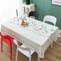 Manteles rectangulares simples y pequeños con estampado fresco para decoración De mesa y fiesta, impermeable, antimanchas - details 0