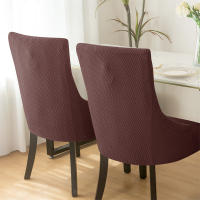 Funda elástica para silla de comedor, fundas para sillas de LICRA Jacquard, respaldo alto elástico, sillones inclinados, para cocina de Hotel, 1 ud. - details 47