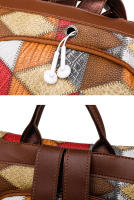 Mochila de viaje para mujer impermeable de cuero PU con bolsillos múltiples bolsa escolar casual para niñas adolescentes - details 19