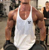 Gym Fitness Sport Cotton Breathable Tank Tops Men Sleeveless Tank Bodybuilding Workout Casual Clothing Undershirt Stringer Vest - details 9
