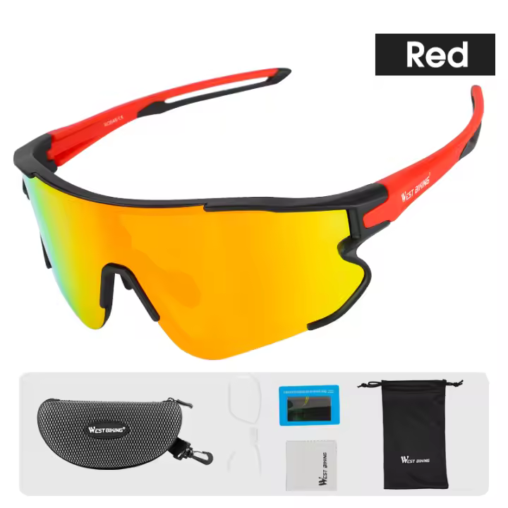 WEST BIKING-gafas polarizadas para ciclismo, lentes de sol para deportes al aire libre, para bicicleta de montaña, protección UV400 - 1