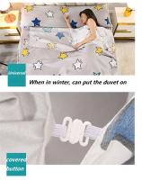 Saco de dormir antisuciedad de algodón 100% para Hotel, Sábana suave de viaje individual doble, saco de dormir portátil de viaje para adultos - details 1