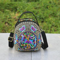 Mochila bordada con flores para mujer, bolsa de hombro de viaje, regalo Floral, Bohemia - details 8