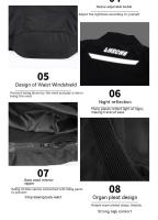 LYSCHY Chaqueta de motocicleta para las cuatro estaciones, forro interior extraíble, chaqueta de béisbol Vintage a prueba de viento para hombre, Tops informales para motocicleta - details 9
