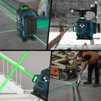 ONEVAN-Nivel láser 4D de 16 líneas, línea verde, autonivelante, 360, Horizontal y Vertical, potente nivel láser, nivel láser de haz verde - details 9