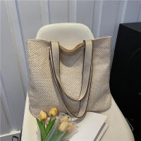 Bolso de mano tejido de paja para mujer, elegante, informal, con asa superior, Retro, a la moda - details 15