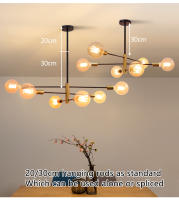 Lámpara de techo moderna con brillo de hierro, iluminación creativa minimalista, con personalidad, para decoración del hogar, color dorado y negro, E27 - details 3