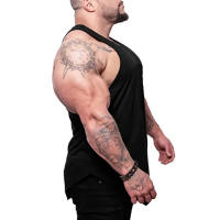 2023 New Style Jogger Gym Singlet Training Bodybuilding Tank Tops Summer Sleeveless Breathable Cotton T-Shirt Men Casual Vests - details 4