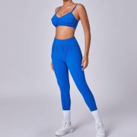 Conjunto de yoga Ustado de 2 piezas, conjunto de gimnasia para mujer, sujetador realzado de lana negra, pantalón corto de entrenamiento, body de cintura alta, Tre de Fiess, - details 28
