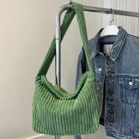 Bolso de mano de invierno para mujer, bolsos de gran capacidad, bolsos de hombro informales, bolso cruzado de pana de tendencia para mujer - details 30