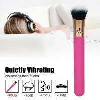 Vibrador eléctrico del cepillo del maquillaje recargable del silicón de la vibración de la frecuencia del resplandor 10 con privacidad fuerte - details 10
