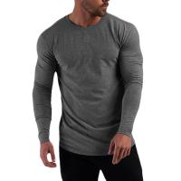 Autumn New Cotton Long Sleeve T-shirts Men Slim Fit O-Neck Sports T Shirts Spring Casual Fitness Mens Tee Shirts Gym Clothing - details 3