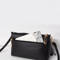 Bolso cruzado de cuero PU con cremallera para mujer, bandolera pequeña de gran capacidad con borlas de hilo, a la moda, novedad - details 20