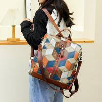 Mochila de viaje para mujer impermeable de cuero PU con bolsillos múltiples bolsa escolar casual para niñas adolescentes - details 6