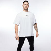 Gym Fitness Sports Loose Oversized T-shirts Casual Short Sleeve Mesh Breathable Tops Summer Men Bodybuilding Workout Shirts - details 11