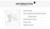 Soporte de Uñas Falsas KADS 10Pcs Herramientas de Manicura con Postizas de Uñas Acrílicas para Exhibición Transparente - details 1