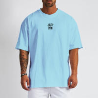 Oversized T shirt Men Loose Drop Shoulders Gym Clothing Bodybuilding Fitness Streetwear Hip-Hop T-shirt Quick Dry Mesh Sport Tee - details 2