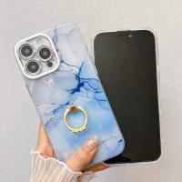 Funda de lujo con marco chapado y pintado de mármol IMD para iPhone 16 Pro Max 15 Pro 14 Pro - details 5
