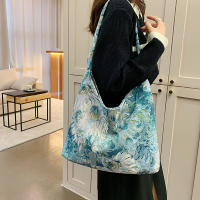 Bolso de hombro de gran capacidad para mujer, bolsos cruzados con pintura al óleo, monederos simples bonitos, bolsos de viaje para mujer, nueva moda - details 2