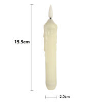6 velas cónicas LED sin llama con control remoto, candelabros falsos de marfil de 6,1 pulgadas, vela de ventana sin goteo con pilas con llama parpadeante 3D para chimenea Navidad Halloween - details 1