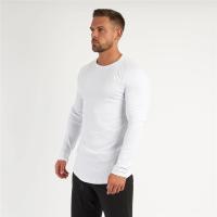Gym T-Shirt Men Spring Cotton T-Shirt Fitness Men Solid Sports Tshirt O-neck Long Sleeve Tops Men Slim Fit Tee Shirts - details 19