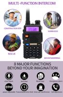 Baofeng-walkie-talkie UV 5R de doble banda, 5W, 8W, Radio bidireccional, Vhf, Uhf, Radio FM, transceptor de mano para caza, 16KM - details 8
