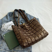Bolso de hombro de algodón para mujer, bolsa de diseñador de lujo, gran capacidad, Asa superior, acolchado - details 17