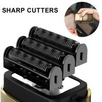 Afeitadora Eléctrica para Hombres Bald Head con Recargable USB Barbero Afeitador con Tríptico de Cuchillas Preciso para Barbería Metálico Sin Dolor de Pelo - details 1