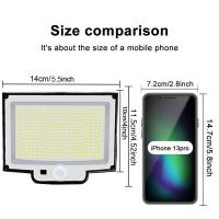 Luz Solar para exteriores con Sensor de movimiento, 318LED, impermeable IP65, luz de seguridad para jardín, garaje y patio - details 4