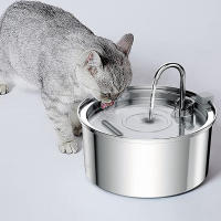 Fuente de agua inteligente para gatos, bebedero automático de acero inoxidable, dispensador de agua para mascotas - details 4